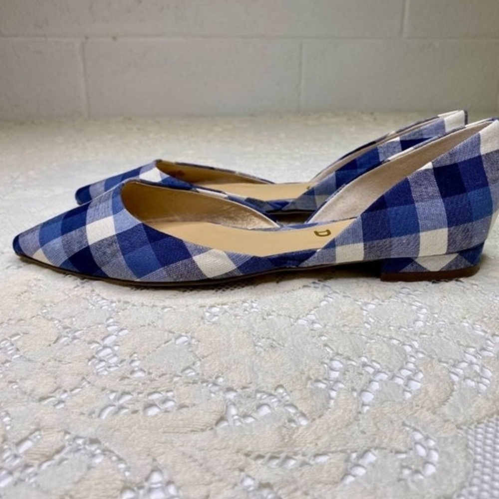 Unisa Blue Checkered Women's Flats - Picture 5 of 8